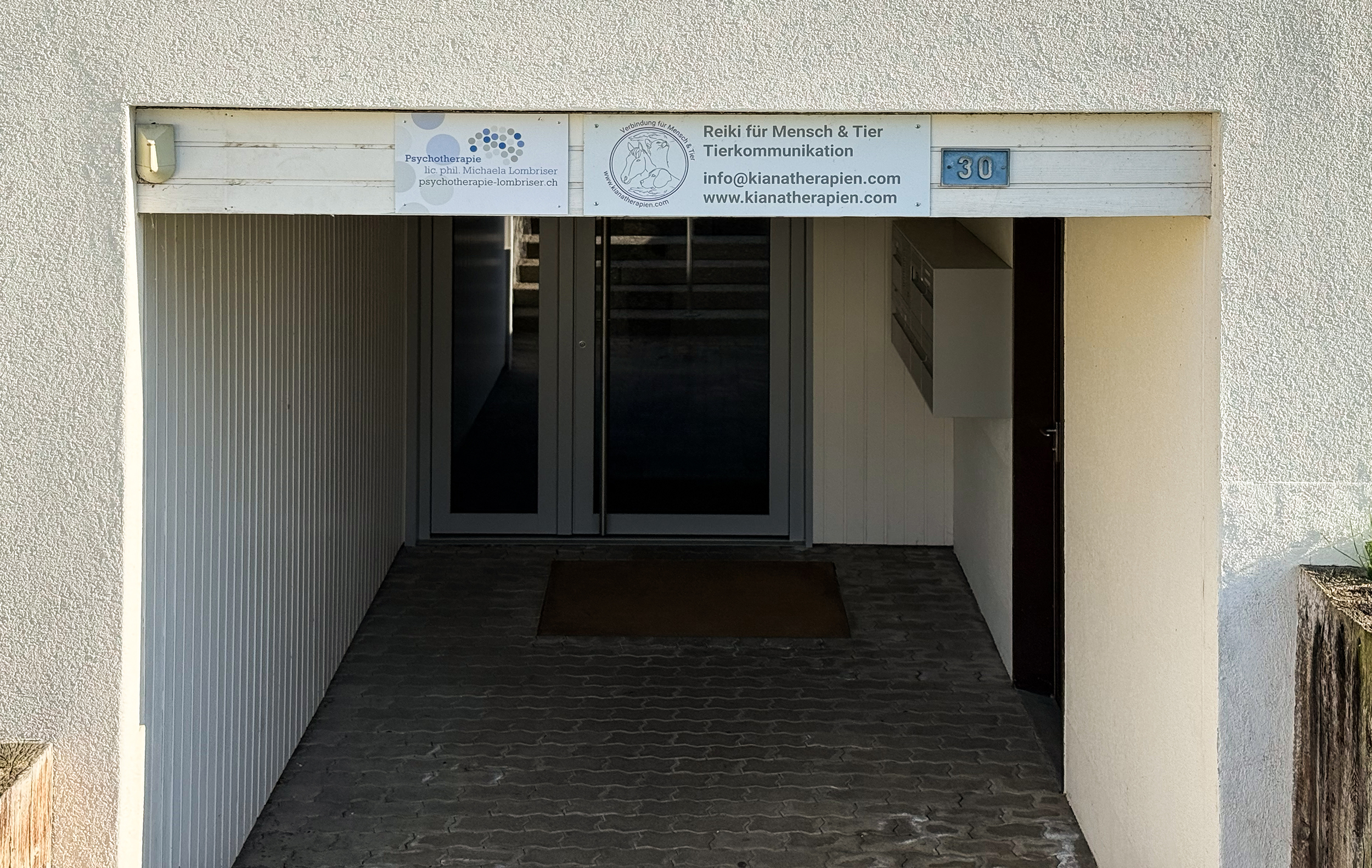 psychotherapie michaela lombriser praxisbeschriftung