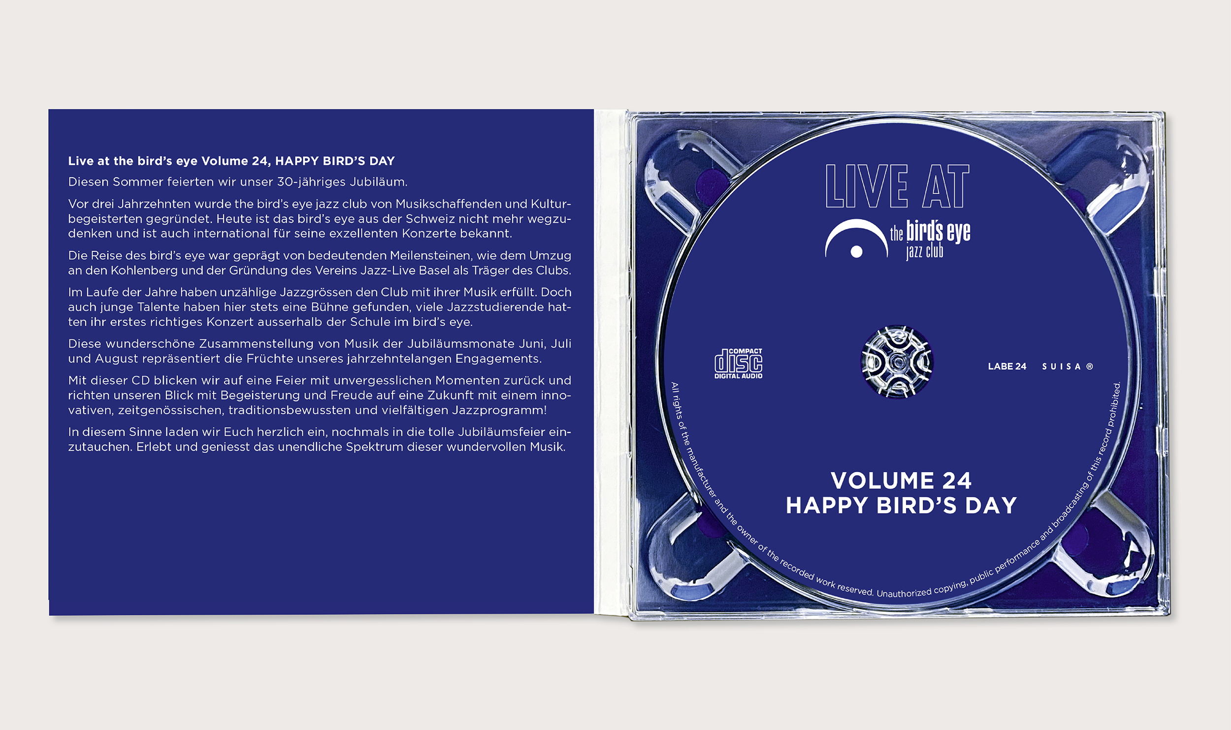 the bird’s eye jazz club cd volume 24 – happy bird’s day