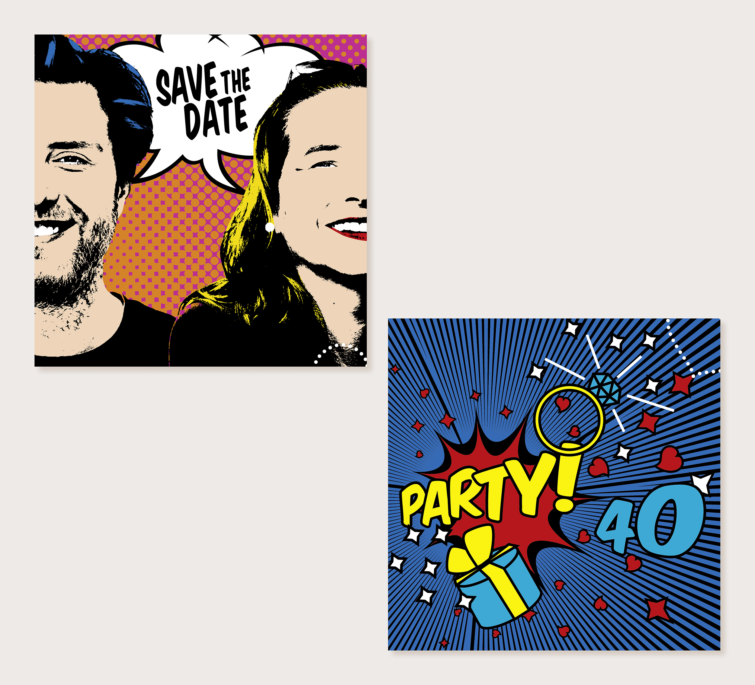 save the date und einladung zu party